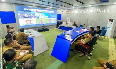 Rakor dengan Kemendagri dan Kemendag, Bupati Kampar Siap Kendalikan Inflasi