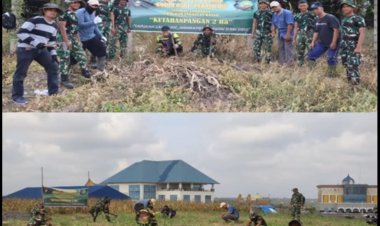 Tanam Jagung, Cabai dan Ubi, Satgas TMMD Kodim 0301/Pekanbaru dan Warga Wujudkan Ketahanan Pangan
