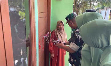 Anismar Terima Kunci Rumah Layak Huni dari Kasdam XIX/Tuanku Tambusai, TMMD ke-127 Kodim 0301/Pekanbaru Telah Berakhir