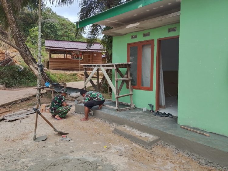 Dari Rumah Sederhana Menuju Hunian Layak, Satgas TMMD ke-127 Kodim 0301/Pekanbaru Wujudkan Kebahagiaan Anismar