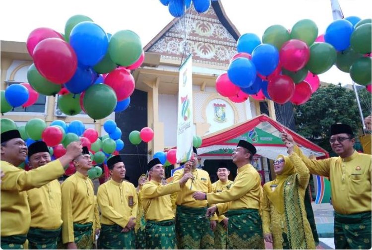 Upacara Peringatan Hari Jadi ke-76 Kabupaten Kampar, Bupati Kampar Ahmad Yuzar Ajak bangun Komitmen Bangun Negeri