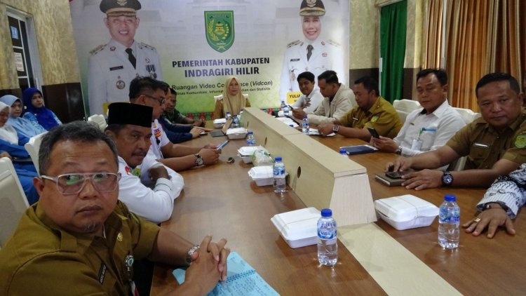 Wabup Inhil Yuliantini Ikuti Peluncuran Panduan dan Bahan Ajar Pendidikan Antikorupsi Secara Virtual