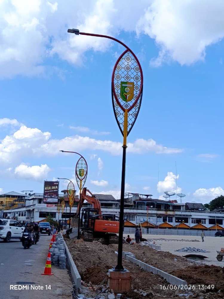Sukseskan MTQ Riau ke-44, Pemkab Kuansing Rampungkan 13 Titik Lampu Jalan di Area Astaka