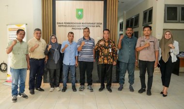 Bapemperda DPRD Bengkalis Rapat Kerja Bersama DPMDukcapil Riau Bahas Perubahan UU Desa