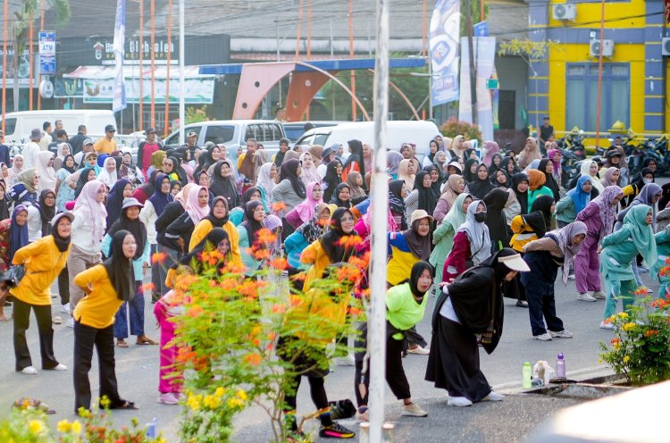 Masyarakat Sambut dengan Antusias Car Free Day di Depan Kantor BPKAD Rohil, Digelar Sesuai Arahan Bupati